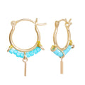 Beaded Trinket Hoops in Turquoise