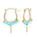 Beaded Trinket Hoops in Turquoise