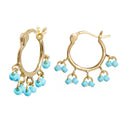 Beaded Cha Cha Hoops with Turquoise