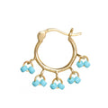 Beaded Cha Cha Hoops with Turquoise