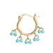 Beaded Cha Cha Hoops with Turquoise