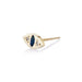 Cat Eye Stud in Gold with Sapphire