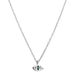 Cat Eye Necklace in Silver with Emerald