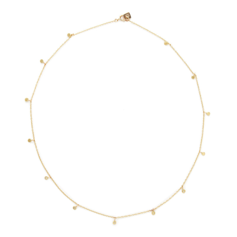 Fairy Lights Necklace with Diamonds