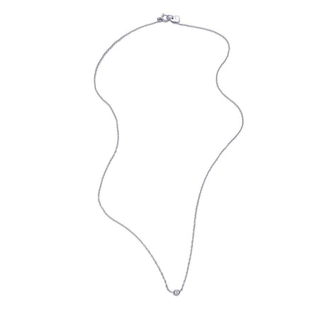 Classic Bezel Necklace in Silver