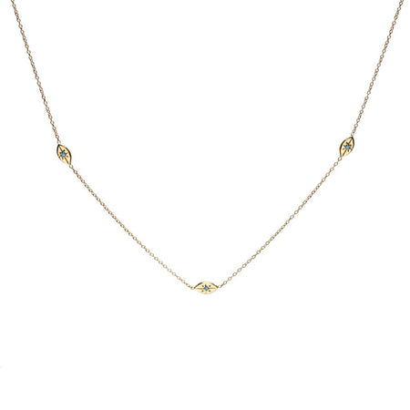 Tiny Evil Eye Necklace in Gold
