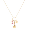 Ocean Treasure Necklace in Gold with ruby