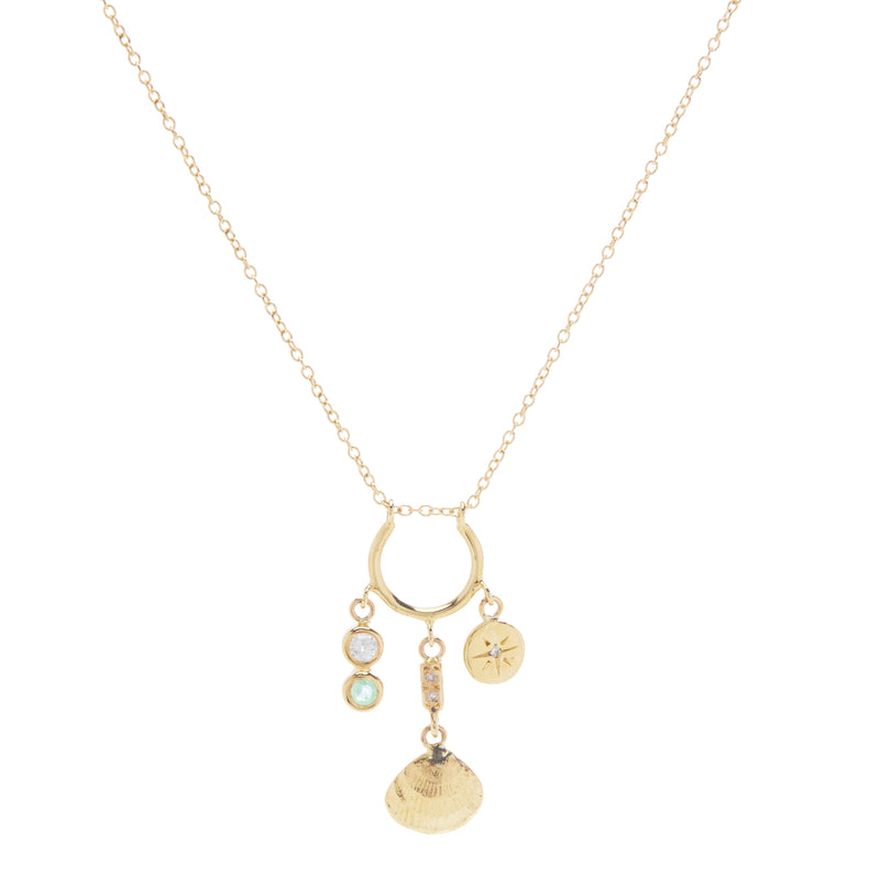 Ocean Treasure Necklace in Gold with opal
