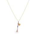 Shell and Tassel Necklace in Gold