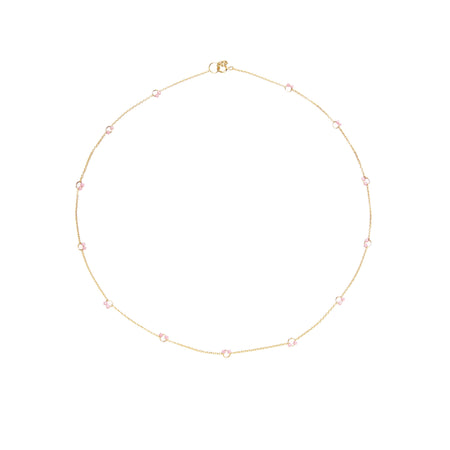 Beaded Cha-Cha Necklace in Pink