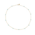 Beaded Cha-Cha Necklace in Turquoise