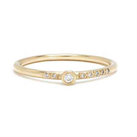 Diamond Dot Stack Ring