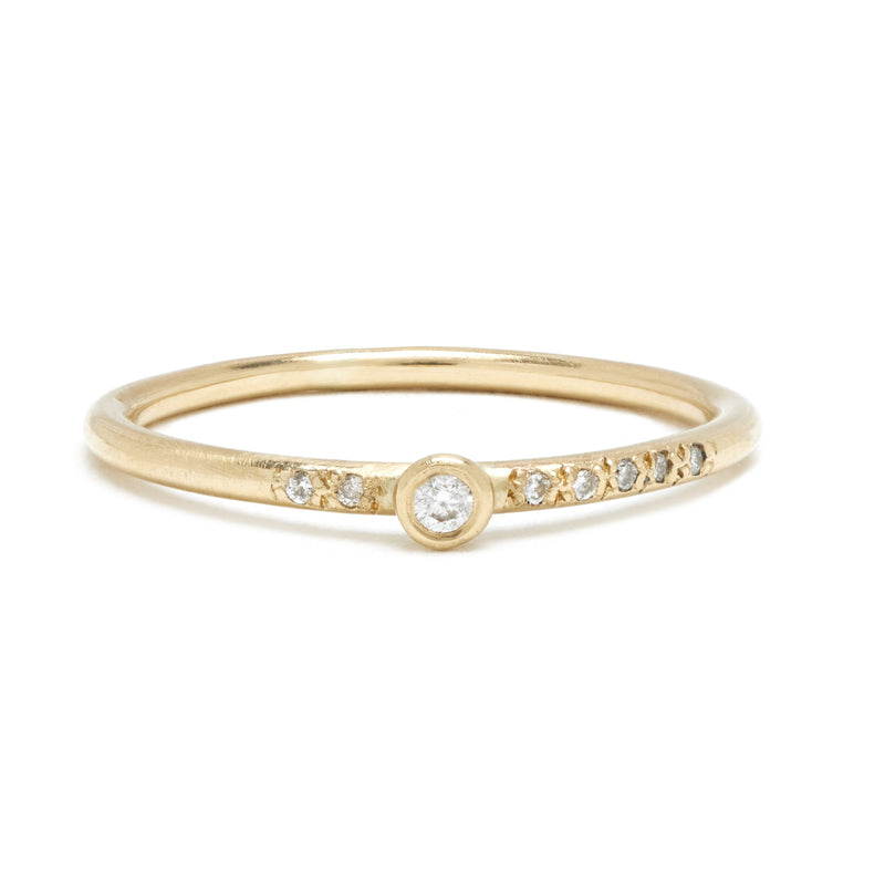 Diamond Dot Stack Ring