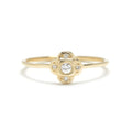 Endless Knot Ring in Gold with Diamonds