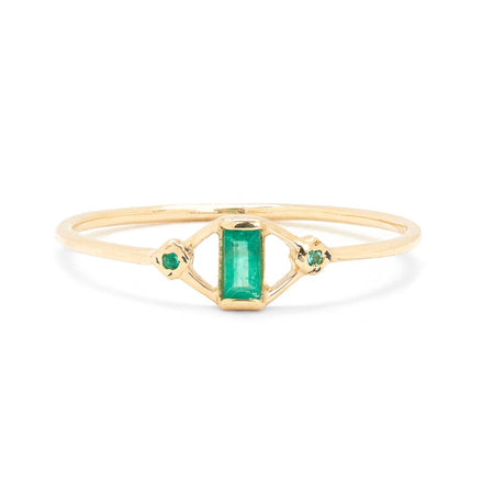 Kite Ring with Emerald