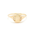 Perfect Signet Ring in Gold with Diamonds