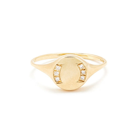 Perfect Signet Ring in Gold with Diamonds