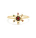 Pinwheel Ring with Garnet