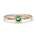 Midnight Ring with Emerald