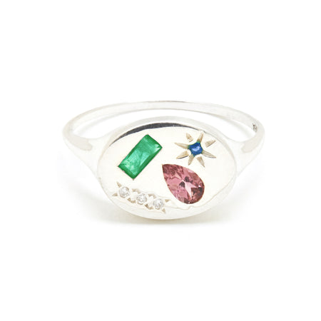 Night Market Signet Ring in Sterling Silver