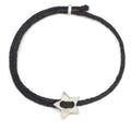 Adjsutable Star Signature Bracelet in Silver and Black