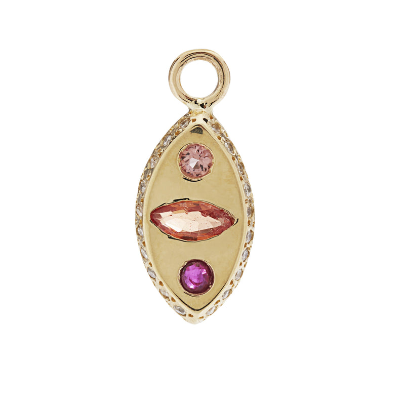Makeda Charm with Peach Sapphire