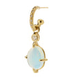 Diamond Hoop with Opal Alice Charm