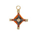 God's Eye Earring Charm in Black and Rust
