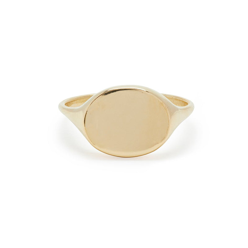 Small Oval Signet Ring in Gold