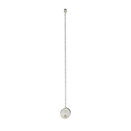 Diamond Coin Drop Earrings in Silver