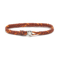 Classic Fishtail Star Button Bracelet in Rust and Neon Orange Fleck