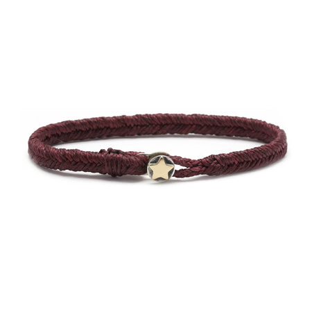 Classic Fishtail Star Button Bracelet in Plum