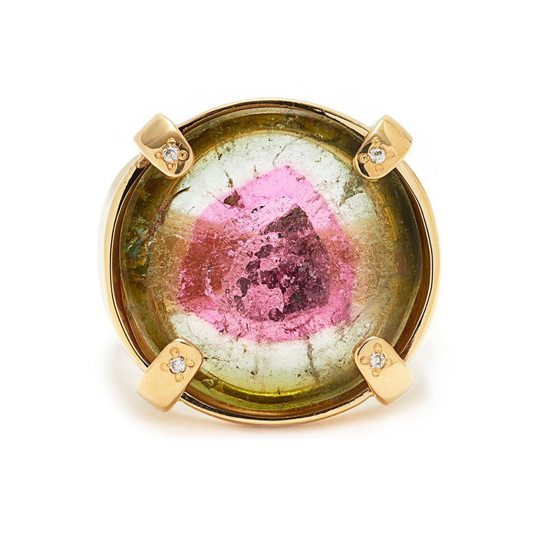 Edwardian Tablet Ring with Tourmaline