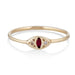 Cat Eye Ring in Gold with Ruby