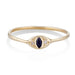 Cat Eye Ring in Gold with Sapphire