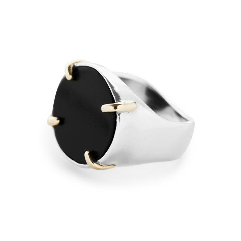 Tablet Black Ash Ring