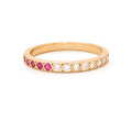 Half Eternity Band with Pink Sapphires