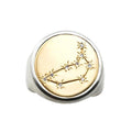 Zodiac Ring, Gold and Silver with Diamond