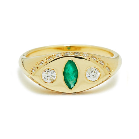 Makeda Ring with Emerald