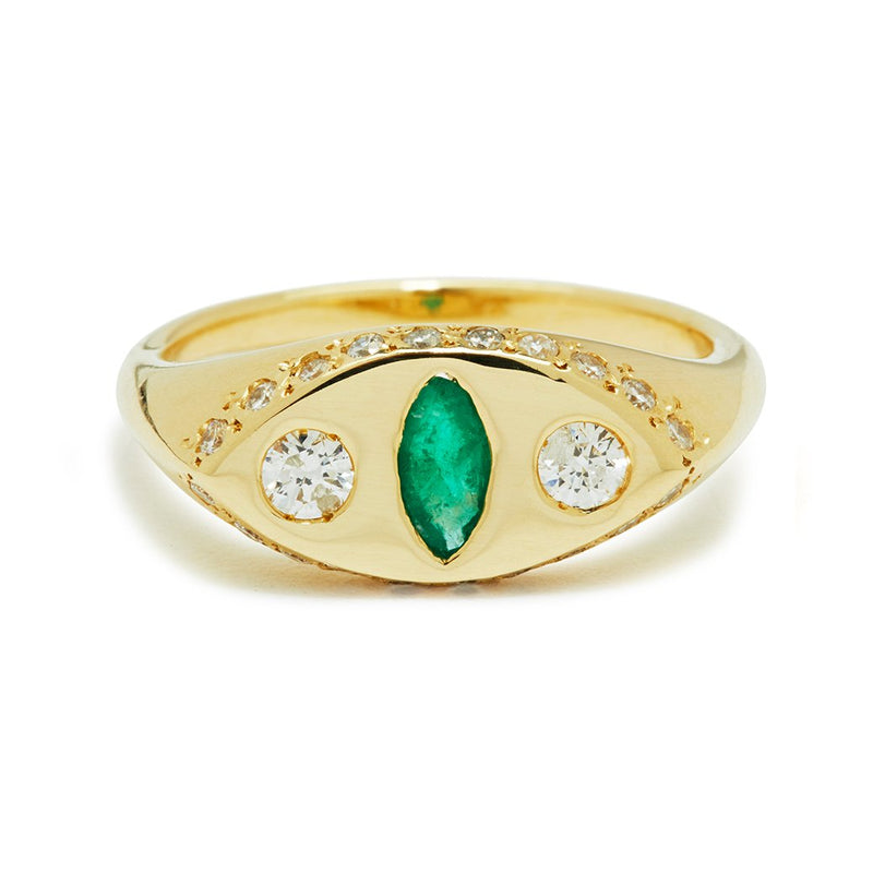 Makeda Ring with Emerald