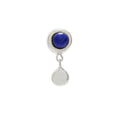 Tiny Bezel Stud with Lapis