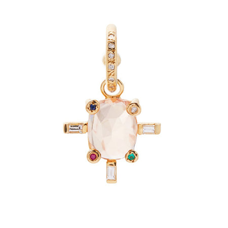 Diamond Hoop with Juno Earring Charm